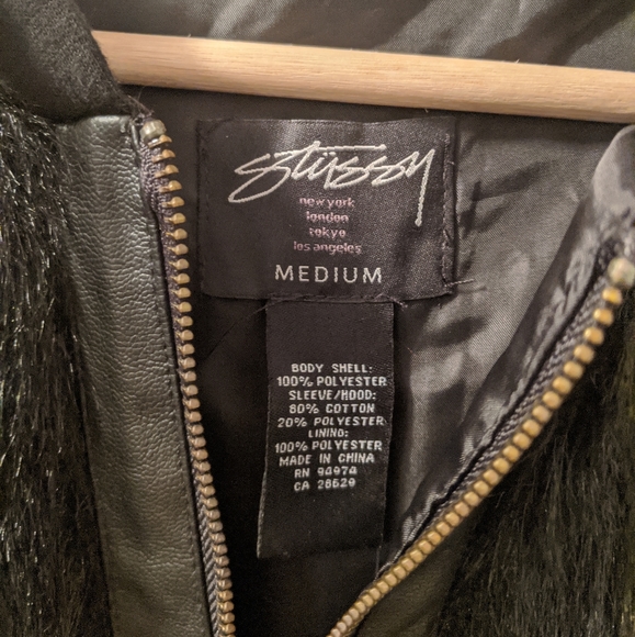 Stussy Black Fur Jacket - Picture 5 of 5